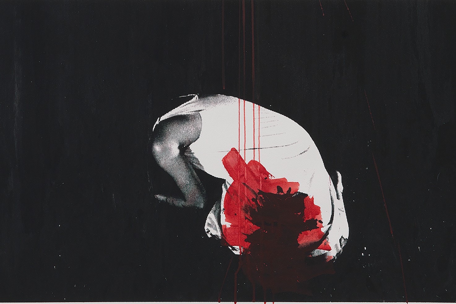 Ursula Reuter Christiansen: Kvinden, der lod sig ofre</br>Skarpretteren er medtiden blevet anset for at være hovedstolen i dansk feministisk kunst.</br>Foto: Silketryk  © Ursula Reuter Christiansen