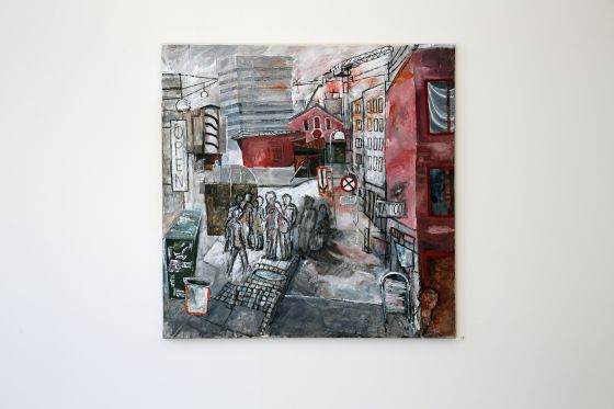 BILLEDSERIE: KUNSTNERNES PÅSKEUDSTILLING 2018</br>Der er ingen faste kategorier til censureringen, og censurkomitéen sammensætter derfor udstillingen alene ud fra kunstneriske kvalitetskriterier. Birthe Larsen: Streetlife A Istedgade, KP</br>Foto: PR-foto/KP Jens Møller