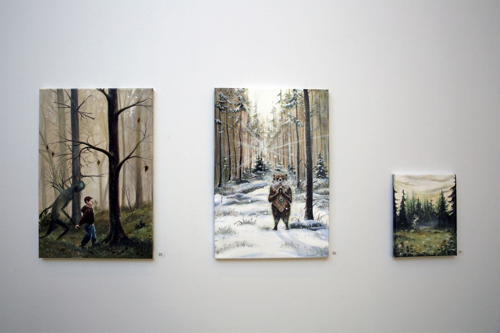 BILLEDSERIE: KUNSTNERNES PÅSKEUDSTILLING 2018</br>For at få sit værk med på KP, skal man igennem censuskomitéens tre runder. Lisbeth Thygesen: Sorrow, The Gentle Giant og Selfcouth, KP</br>Foto: PR-foto/KP Jens Møller