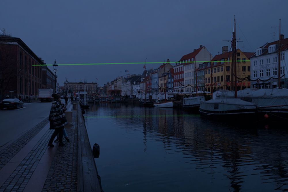Danmarkshistoriens største kunstværk vender tilbage</br>Elle-Mie Ejdrup Hansens nye lysskulptur kan ses den 4. maj mellem klokken 22 og 24.</br>Foto: PR-foto / Charlottenborg - Jakob Brask (visualisering)
